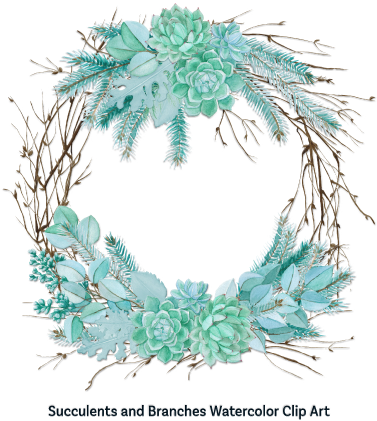 Thank You For Reading This - Wedding Aquarellzweige U. Succulents Danken Ihnen Karte (423x474), Png Download