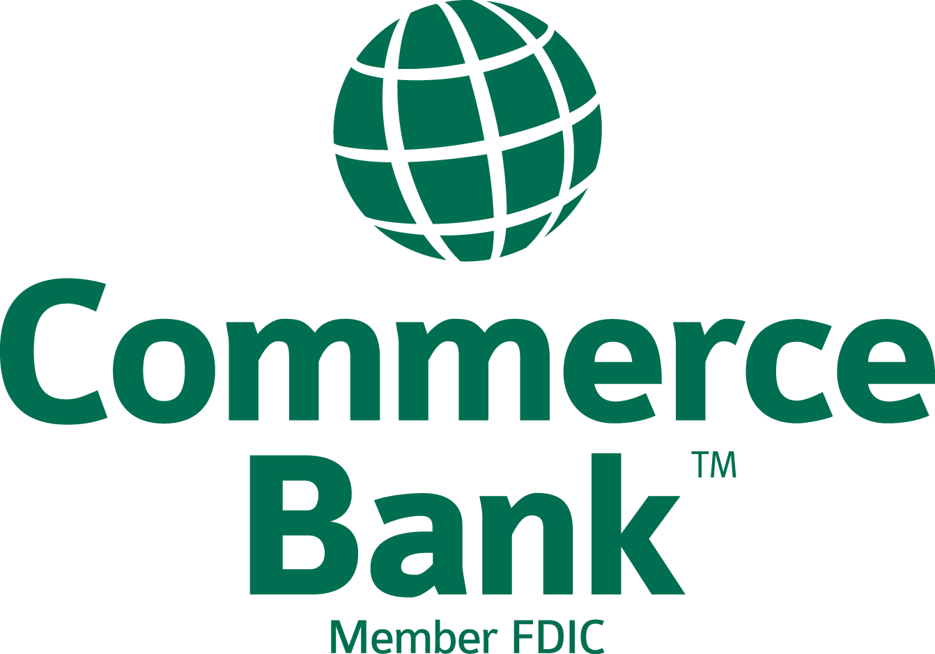 Commerce Fdic Stacked Pms342 Tm - Commerce Bank Logo (1342x939), Png Download