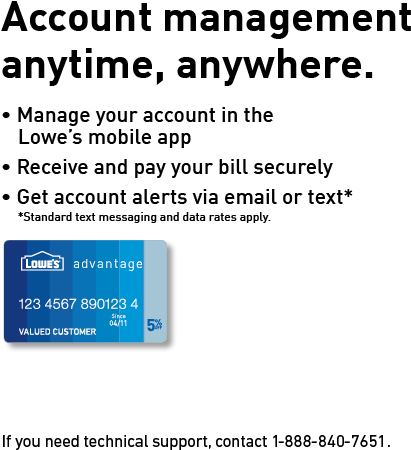Welcome To The Lowe's Advantage Credit Card Online - Astellas/bladder And Bowel Foundation - Astellas (550x530), Png Download