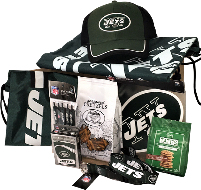 New York Jets Gift Basket - Logos And Uniforms Of The New York Jets (650x650), Png Download