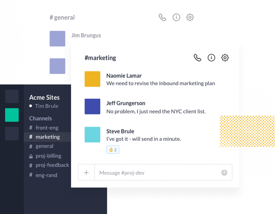 Create Simple Conversation Channels - Slack Message Design (960x748), Png Download