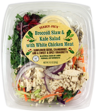 Trader Joe's Salads Contaminated With Bacteria, Cause - Broccoli Slaw And Kale Salad Trader Joe's (388x450), Png Download