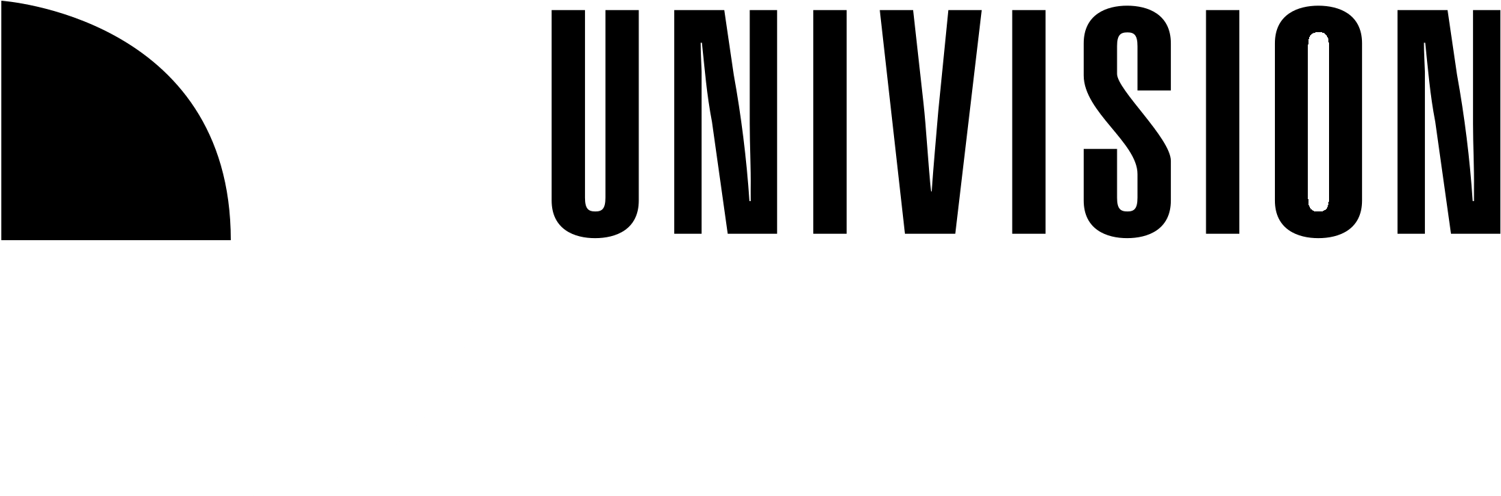 Univision Logo Black And White - Univision Black Logo Png (2400x2400), Png Download
