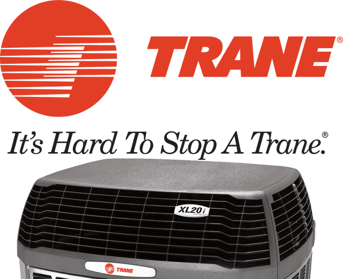 Trane Logo With Air Conditioner - Trane Air Conditioner (675x550), Png Download