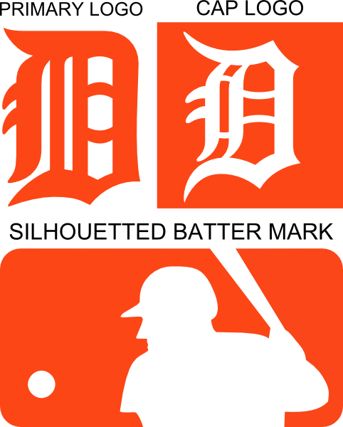 Detroittigerslogos - Kansas City Detroit Mlb (482x600), Png Download