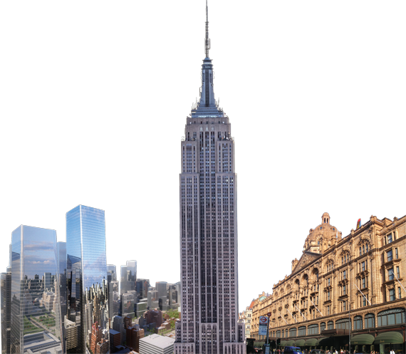 Brookfield's Manhattan West Project, The Empire State - New York City (570x497), Png Download