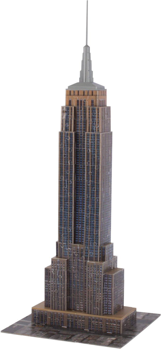Empire - Ravensburger Empire State Building 216 Piece 3d Building (684x1479), Png Download
