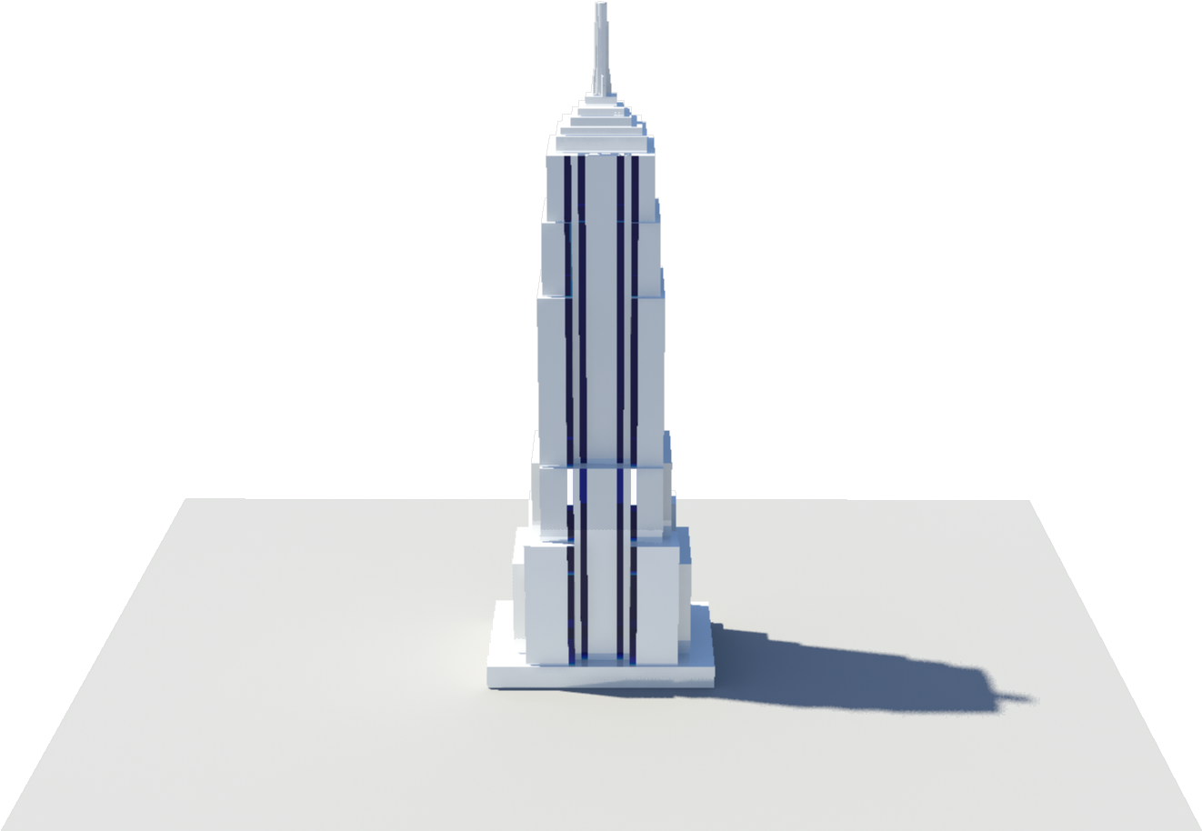 Empire State Building Model Simple (1920x1080), Png Download