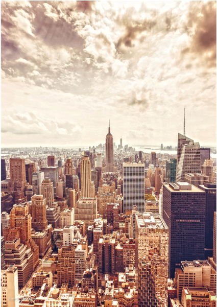 Poster: Panoramic Images' Aerial View Of Cityscape, (600x600), Png Download