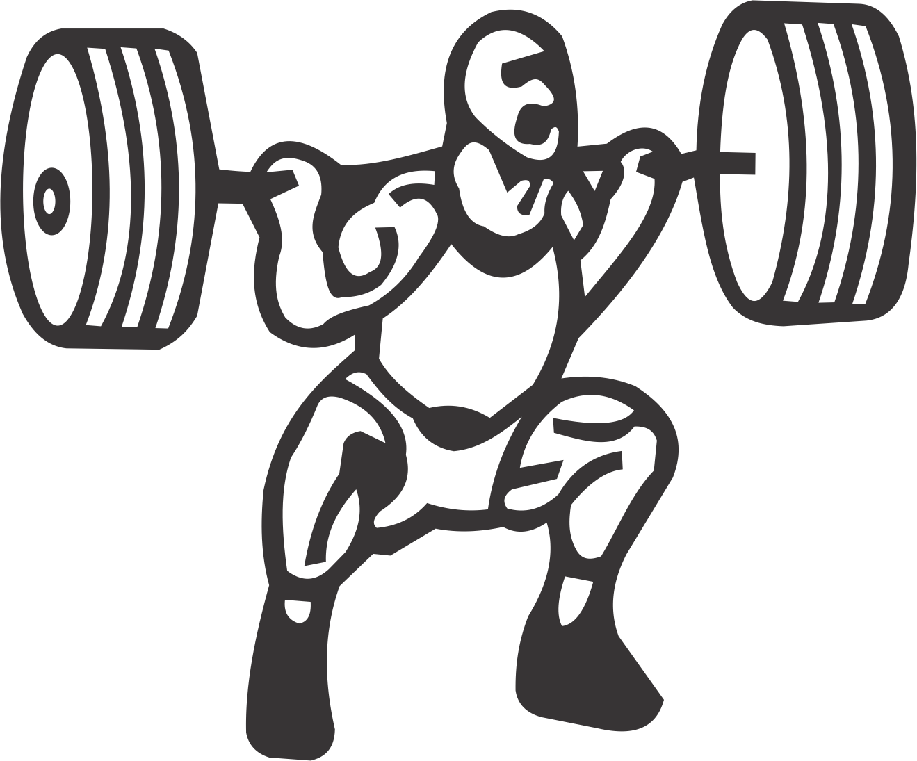 Dumbbell Drawing Cute - Drawing (1319x1095), Png Download