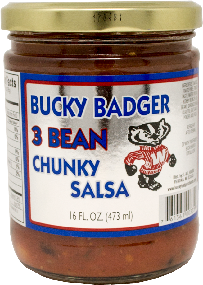 Bucky Badger Black Bean Salsa - Bucky Badger (1000x1000), Png Download