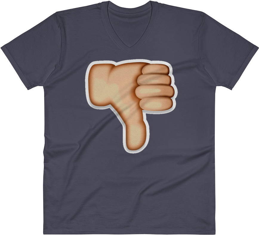 Men's Emoji V Neck - T-shirt (1000x1000), Png Download