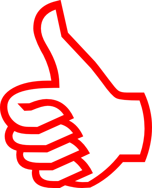 Banner Freeuse Stock Up Clip Art At Clker Com Vector - Red Thumbs Up Clipart (486x600), Png Download