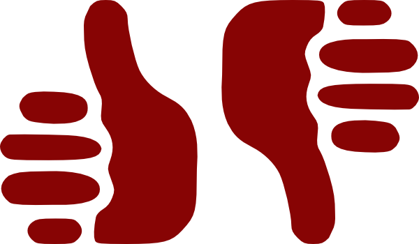 Thumbs Down Emoji Red (600x350), Png Download