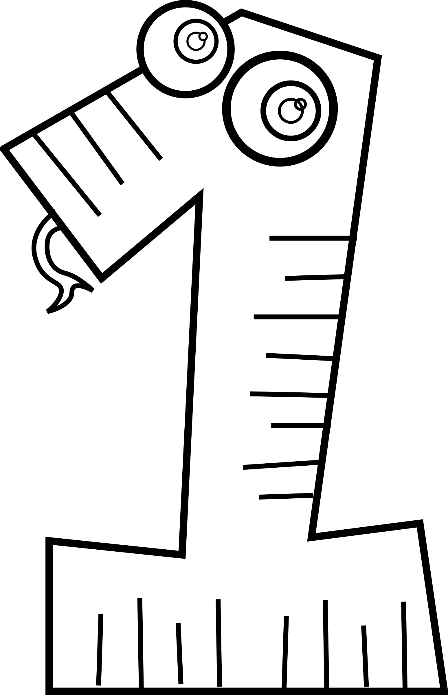 This Free Icons Png Design Of Animal Number One Line (1548x2400), Png Download