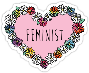Feminist Sticker Png - Stickers Feminist (375x360), Png Download