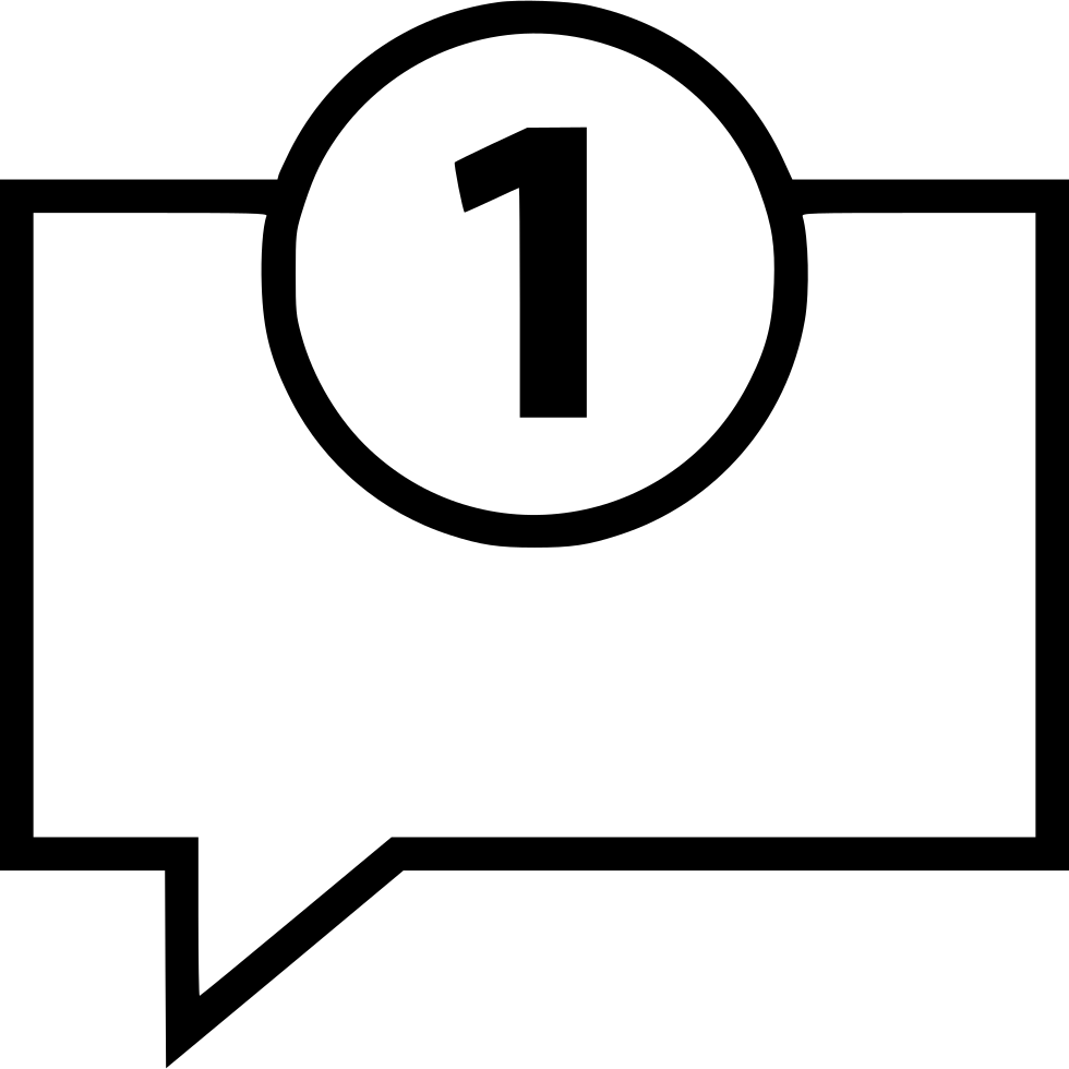 Bubble Chat Number One Comments (980x980), Png Download