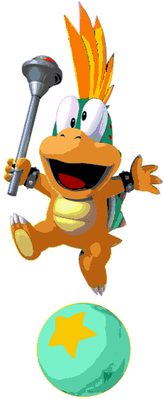 Lemmy Koopa - Super Mario Bros Wii Koopa Kingdom (231x559), Png Download