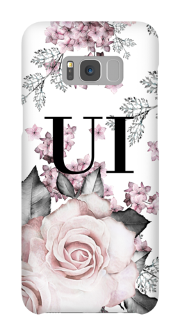 Personalised Pink Floral Rose Initials Samsung Galaxy - Iphone (480x480), Png Download