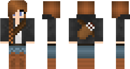 Minecraft Skin Bows - Scarf Boy Skin Minecraft (600x348), Png Download
