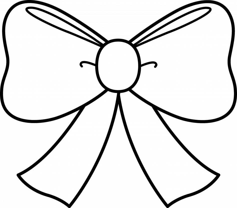Bow Coloring Pages Barbie Skirt Bow Coloring Pages - Jojo Bow Coloring Pages (948x830), Png Download