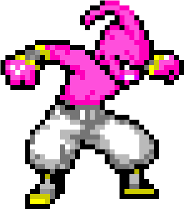 Kid Buu - Buu Pixel Png (410x470), Png Download