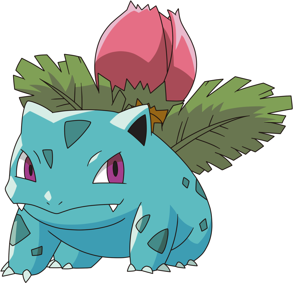 002 Ivysaur - Pokemon Ivysaur (1303x1227), Png Download