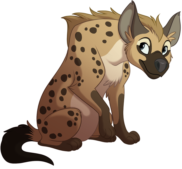 Hyena Png Picture Black And White Stock - Hyena Cartoon Transparent Background (700x600), Png Download
