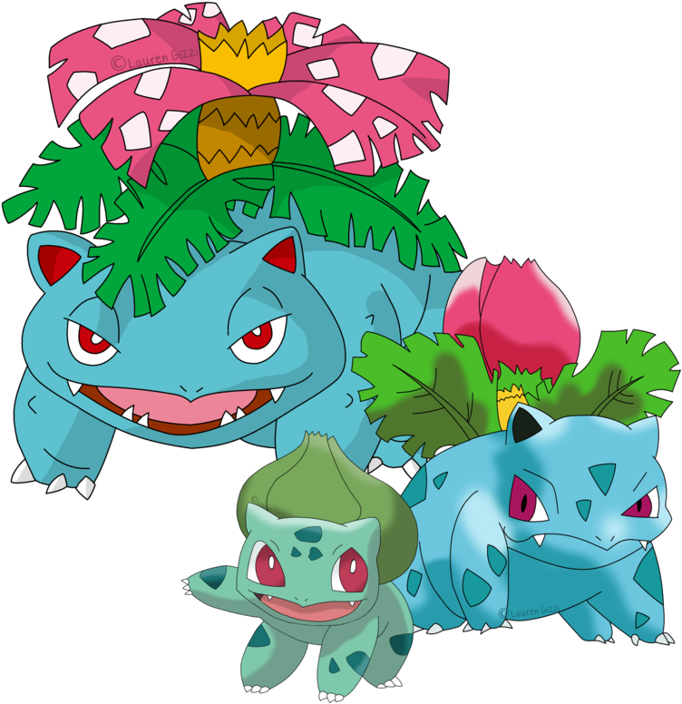 Image Png Fantendo - Bulbasaur Evolution Line (800x838), Png Download
