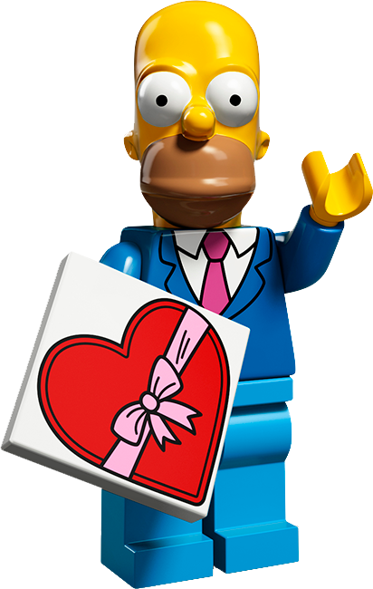Date Night Homer - Simpsons Lego Series 2 Homer (412x650), Png Download