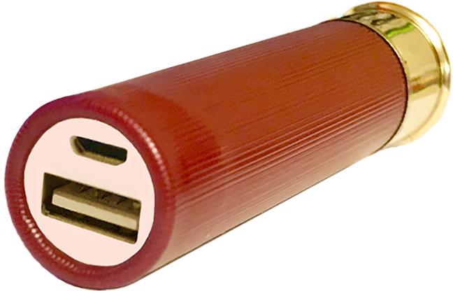 Shotgun Shell Portable Charger By Easterly - Shotgun Shell (1244x700), Png Download