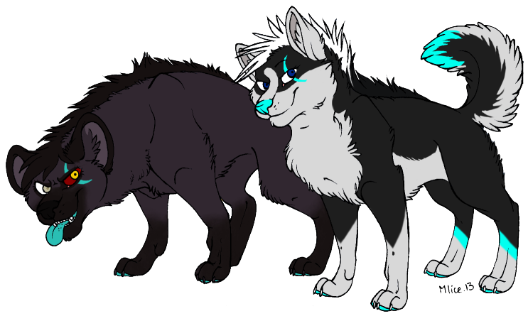 Commission H&h - Hyena And Husky (800x480), Png Download