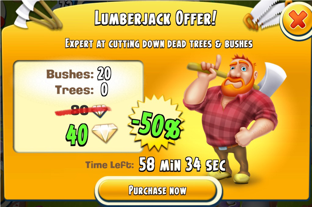 Lumberjack Offer - Lumberjack Offer Hay Day (1024x1024), Png Download