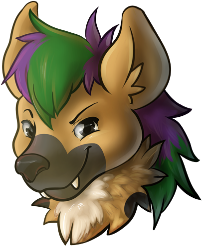 Nos The Hyena Headshot - Hyena Fursuit (500x500), Png Download