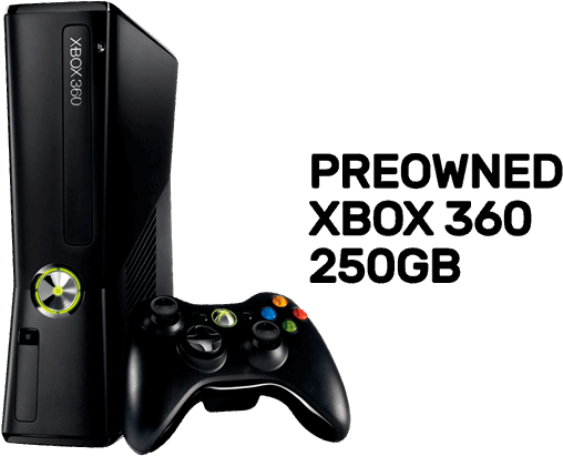Xbox 360 Slim 250gb Console (preowned) - Much Does A Xbox 360 Cost (600x600), Png Download