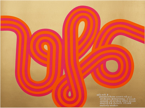 Buy Pink Floyd Ufo Club 1967 Hapshash New Screen Print - Ufo Club (600x600), Png Download