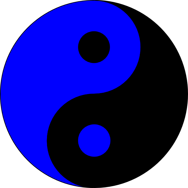 How To Set Use Blue Ying Yang Svg Vector (600x600), Png Download