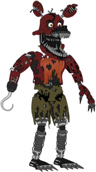Nightmare Foxy Transparent - Fnaf Nightmare Foxy Figure (1191x670), Png Download