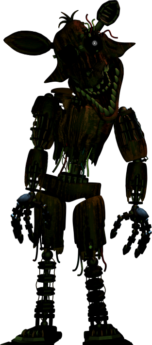 Nightmare Foxy Clipart Phantom Foxy - De Phantom Foxy (313x709), Png Download