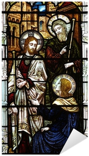 Jesus And St - Stained Glass (400x400), Png Download