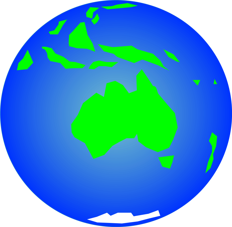 Earth Free Vector - Earth Clipart With Australia (800x782), Png Download