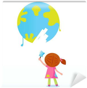 Child Painting Earth - Painting (400x400), Png Download