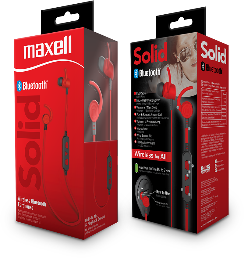 Audífonos Inalambricos Maxell Con Tecnología Bluetooth - Maxell Eb Bt100 (800x908), Png Download