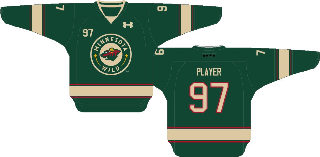 Wild - Minnesota Wild Jersey Template (1083x561), Png Download