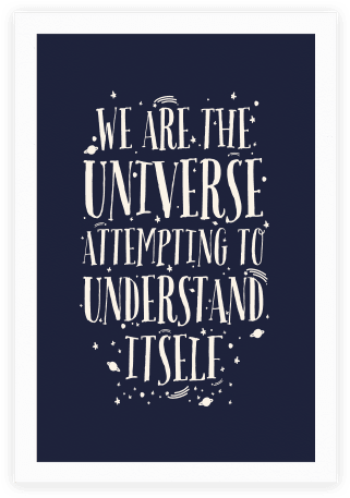 We Are The Universe Attempting To Understand Itself - Christmas Card (484x484), Png Download