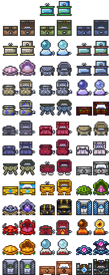Placed Music Boxes In Their Active And Inactive States - Terraria Music Box (222x560), Png Download