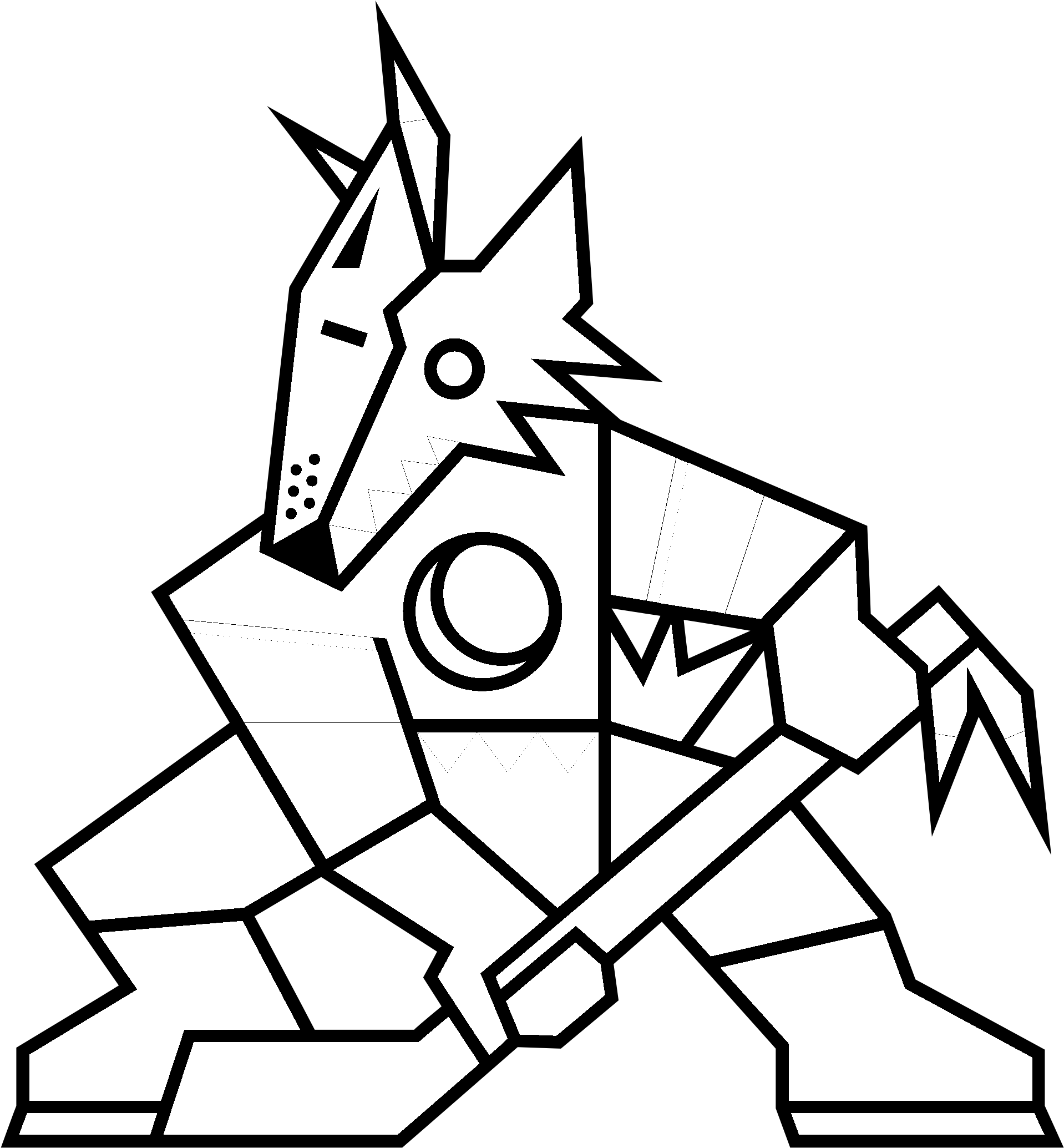 Phoenix Coyotes Logo Png Transparent - Phoenix Coyotes Black And White Logo (2400x2400), Png Download