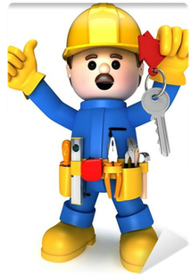 Fully Equiped Craftsman Mascot Vinyl Wall Mural • Pixers® - Drawing (400x400), Png Download