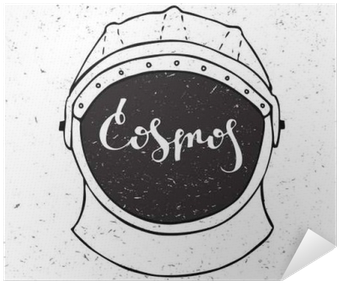 Astronaut Helmet With Inscription Cosmos In The Center - Astronaut (400x400), Png Download