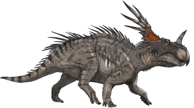 Styracosaurus By Fafnirx-d8x57x4 - Styracosaurus Png (640x368), Png Download